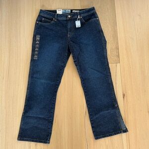 Old Navy Stretch Jeans Dark Wash Wide Leg Size 8 NWT
